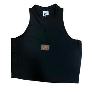 Nike Sports Utility Graphic Halter Zip Vest in Black L NWOT